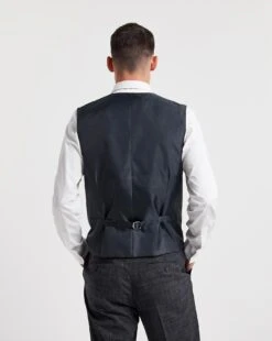 Semi Plain Textured Waistcoat -Jacamo Shop x08pn386710w