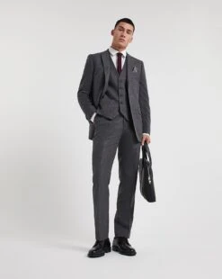 Plain Brushed Flannel Suit Jacket