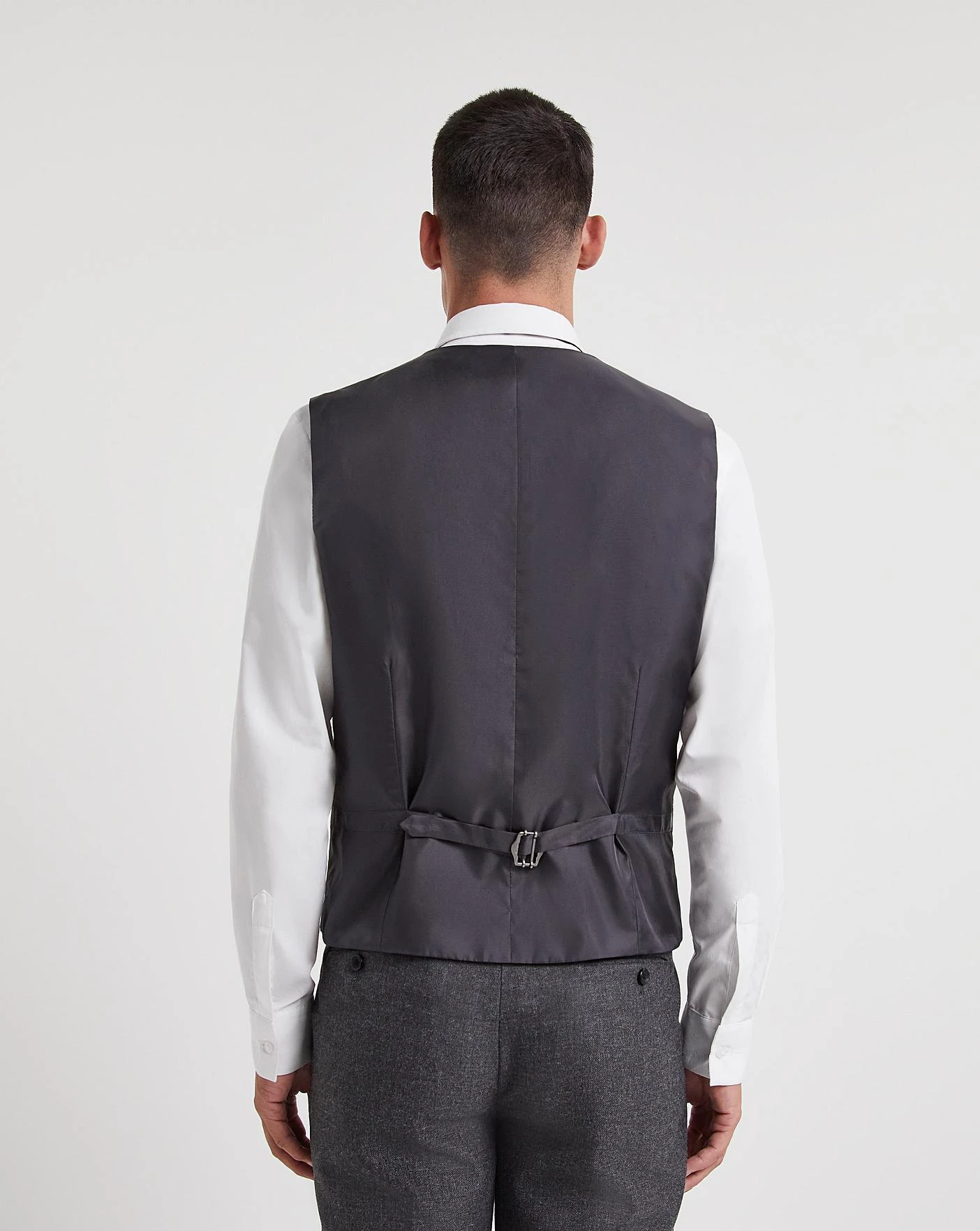 Plain Brushed Flannel Waistcoat 3 Plain Brushed Flannel Waistcoat - Image 3
