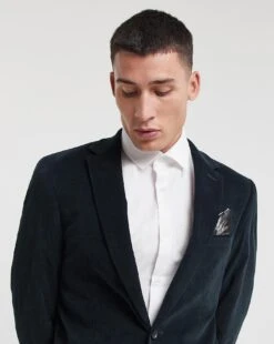 Navy Fine Needle Cord Blazer -Jacamo Shop x08pn584502w