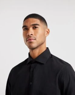 Long Sleeve Cut Away Collar Shirt -Jacamo Shop x08pn652741w