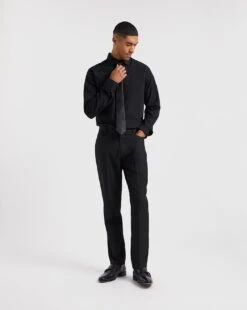 Long Sleeve Cut Away Collar Shirt -Jacamo Shop x08pn652743w