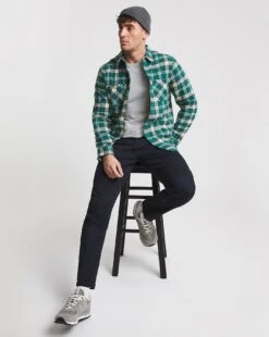 Navy Slim Fit Stretch Gaberdine Jeans -Jacamo Shop x08pn660745w