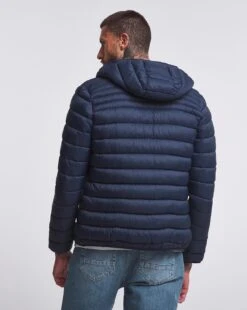 Lightweight Navy Hooded Padded Jacket -Jacamo Shop x08rw019738w