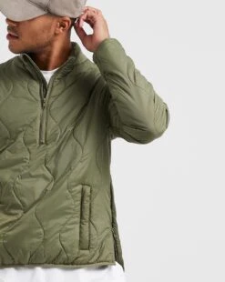 Olive Onion Quilted Overhead Jacket -Jacamo Shop x08rw113708w