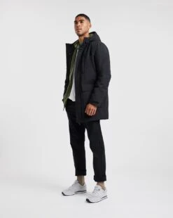 Black Padded Parka -Jacamo Shop x08rw189737w