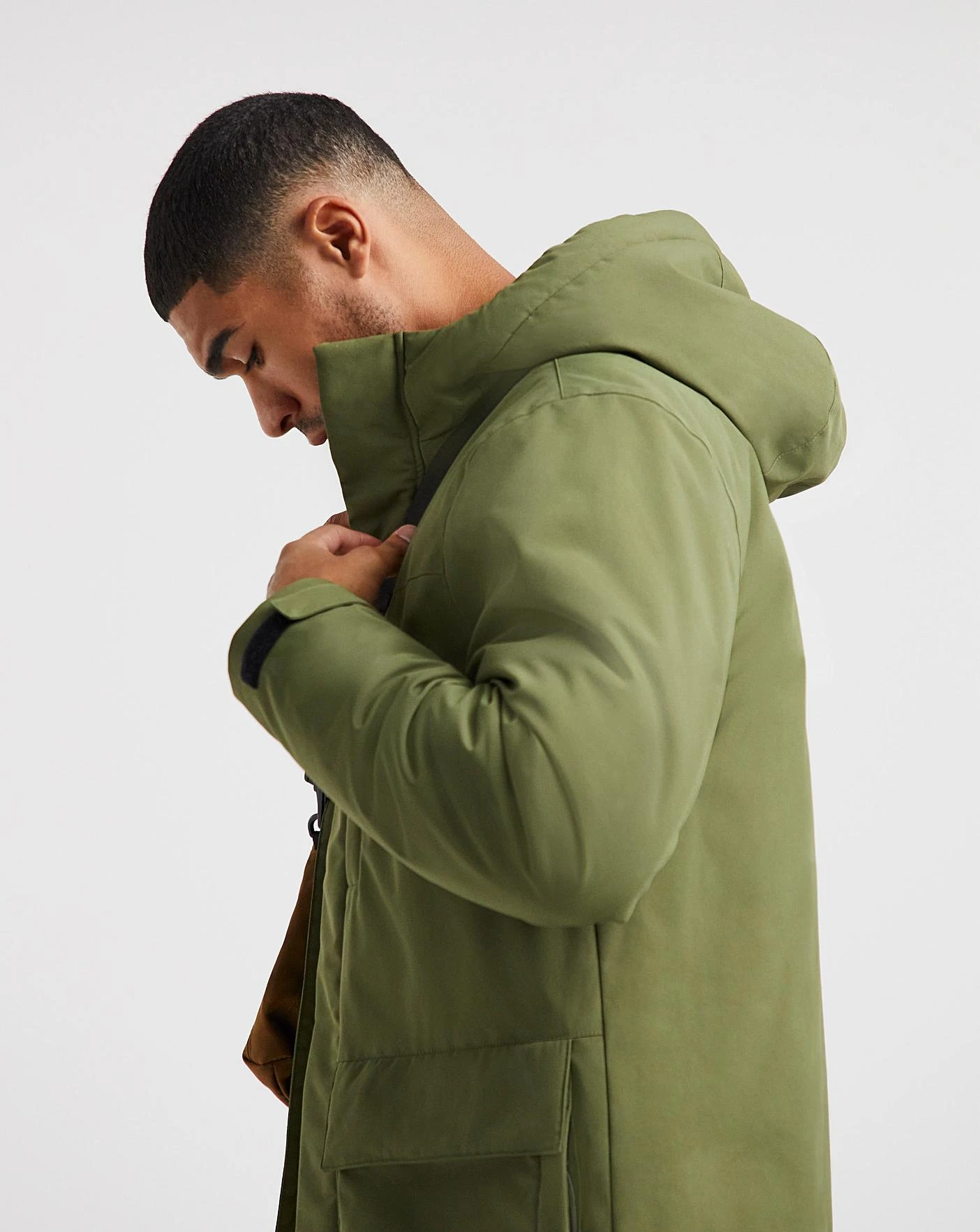 Khaki Padded Parka 3 Khaki Padded Parka - Image 3