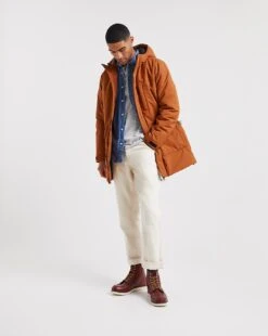Rust Clean Padded Parka -Jacamo Shop x08rw204740w
