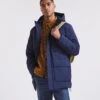 Navy Clean Padded Hooded Jacket