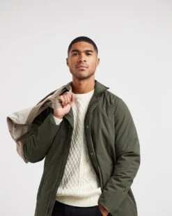 Khaki Padded Mac Coat 9 Khaki Padded Mac Coat -Jacamo Shop x08rw233735w