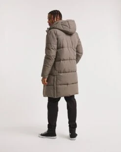 Grey Longline Padded Coat -Jacamo Shop x08rw260773w