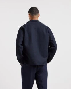 Faux Wool Navy Harrington -Jacamo Shop x08rw477742w