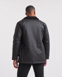 Black Cotton Wax Jacket -Jacamo Shop x08rw494740w