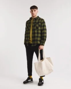 Double Pocket Check Flannel Shirt LS -Jacamo Shop x08vm226737w