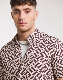 Geo Short Sleeve Shirt -Jacamo Shop x08vm339736w