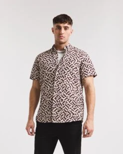 Geo Short Sleeve Shirt -Jacamo Shop x08vm339738w