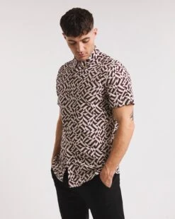Geo Short Sleeve Shirt -Jacamo Shop x08vm339739w