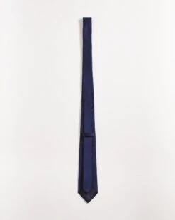 William Hunt Navy Plain Silk Tie 7 William Hunt Navy Plain Silk Tie -Jacamo Shop x08wh852751s