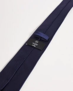 William Hunt Navy Plain Silk Tie 9 William Hunt Navy Plain Silk Tie -Jacamo Shop x08wh852753s