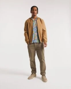 Leaf Print Revere Collar Shirt -Jacamo Shop x08wv050773w