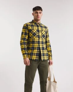 Double Pocket Check Overshirt LS -Jacamo Shop x08wv102735w