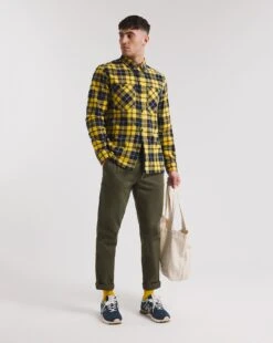 Double Pocket Check Overshirt LS