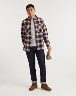 Double Pocket Check Overshirt LS
