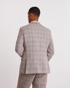 Stone Heritage Check Reg Fit Suit Jacket -Jacamo Shop x08yy239741w