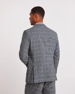 Blue Check Regular Fit Suit Jacket -Jacamo Shop x08yy257742w