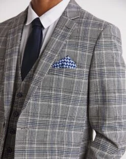 Grey Check Regular Fit Suit Jacket -Jacamo Shop x08yy263741w