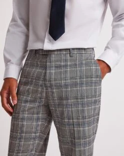 Grey Check Regular Fit Suit Trouser -Jacamo Shop x08yy264738w