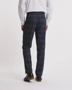 Large Navy Check Reg Fit Suit Trouser -Jacamo Shop x08yy272741w