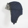 Faux Fur Lined Waxed Trapper Hat