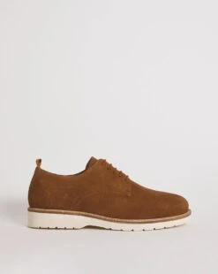 Premium Tan Suede Casual Wide Fit