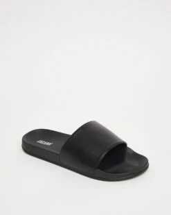 Black Basic Sliders Wide Fit -Jacamo Shop y01lj540706s