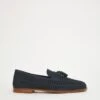 Navy Interweave Nubuck Loafer Wide Fit