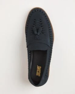 Navy Interweave Nubuck Loafer Wide Fit -Jacamo Shop y01lj651706s