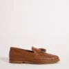 Tan Interweave Leather Loafer Wide Fit