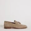 Stone Suede Tassel Loafer Wide Fit