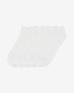 5 Pack Value White Trainer Socks