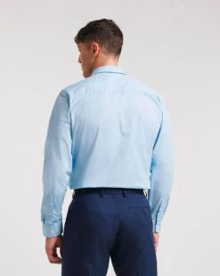Blue Long Sleeve Formal Shirt Long 9 Blue Long Sleeve Formal Shirt Long -Jacamo Shop y01mw615503c
