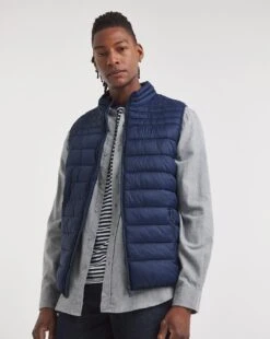 Navy Lightweight WR Padded Gilet -Jacamo Shop y08ab707735w