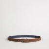 Perforated Suedette Reverse Buckle Belt