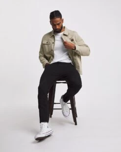 Black Skinny Fit Stretch Jeans -Jacamo Shop y08ak732750w