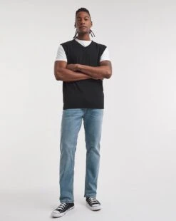 Light Stonewash Straight Stretch Jeans -Jacamo Shop y08ak759760w