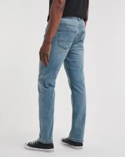 Light Stonewash Straight Stretch Jeans -Jacamo Shop y08ak759761w