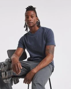 Denim Blue V Neck T-Shirt