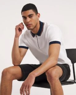 Zip Neck Jersey Polo Long