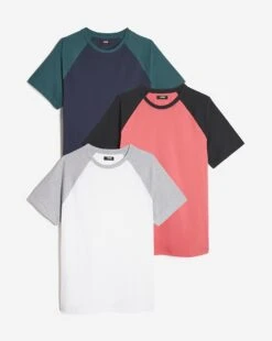 3 Pack Raglan T-shirts Long -Jacamo Shop y08gw624951s