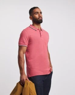 Tipped Pique Polo Long